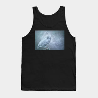 Snowy Owl in winter Tank Top